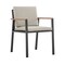 Armen Living Nofi Outdoor Patio 9 Piece Dining Set in Charcoal Finish with Taupe Cushions SETODNODIBE - alternate 6